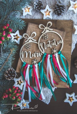 Winietka z imieniem na Wigilię