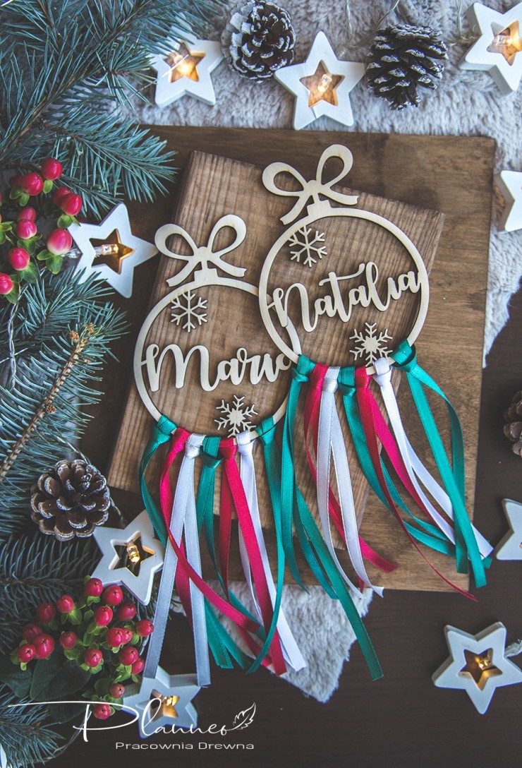 Winietka z imieniem na Wigilię