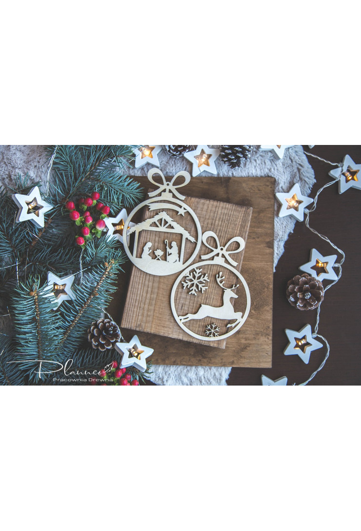 Bombki drewniane na choinkę