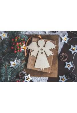 Anioł do zawieszenia z drewna