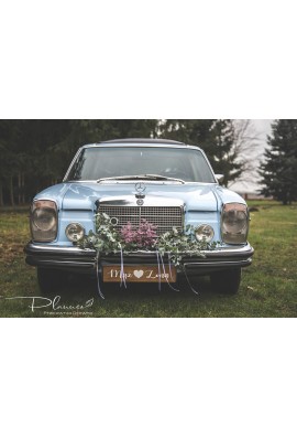 Tablica rejestracyjna Mąż Żona z drewna