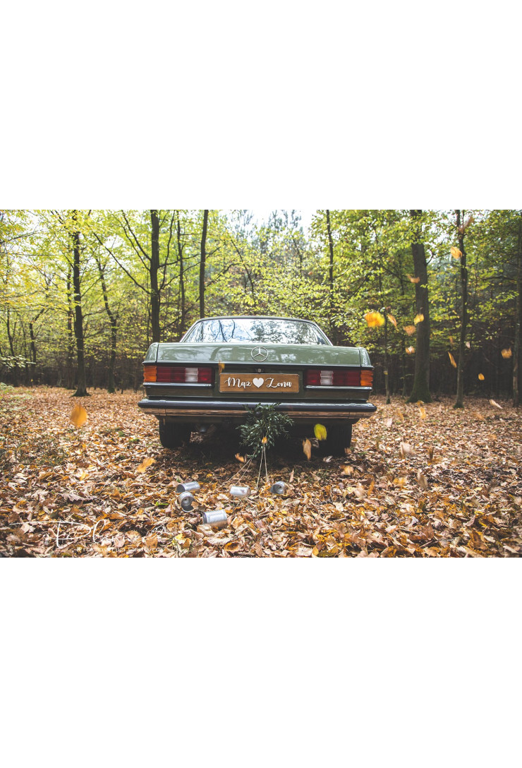 Tablica rejestracyjna boho