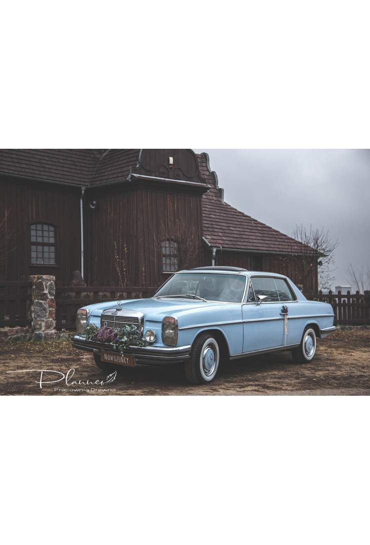 Tablica rejestracyjna Nowożeńcy z drewna