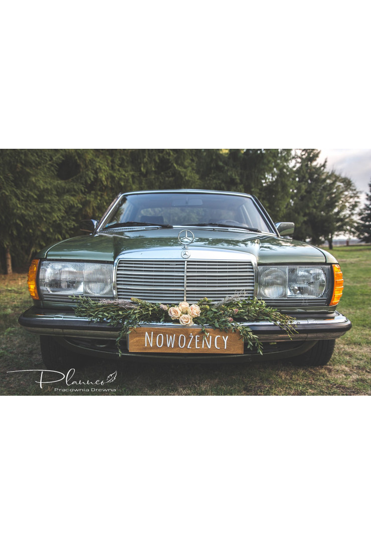 Tablica rejestracyjna Nowożeńcy rustykalna