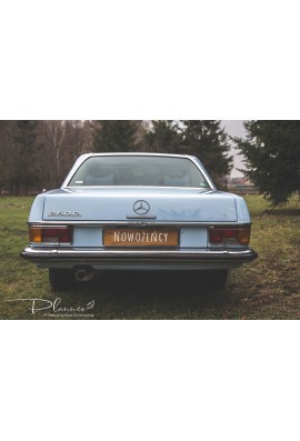 Tablica rejestracyjna na ślub