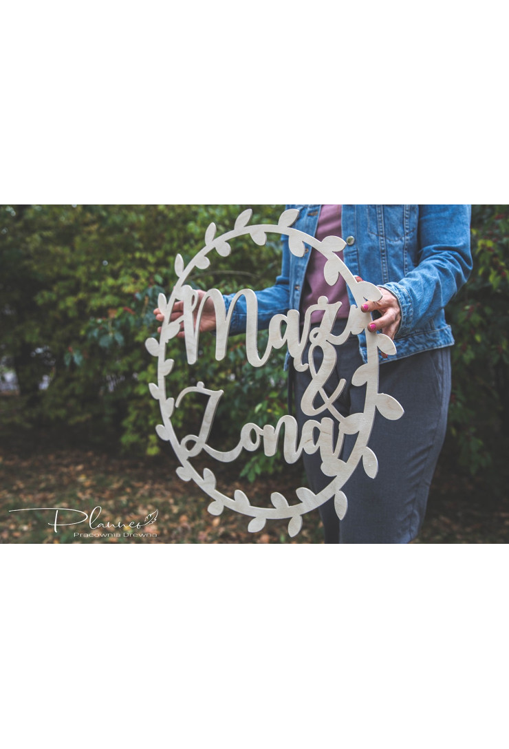 Koło Mąż i Żona z drewna