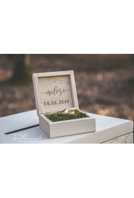 Pudełko na obrączki lampki