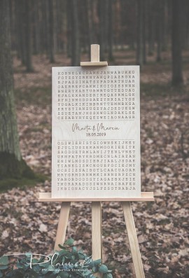 Drewniana grawerowana Księga Gości