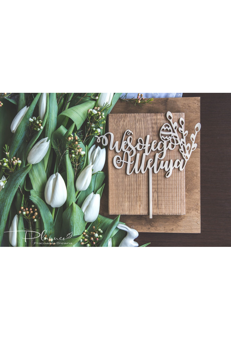 Drewniany topper Alleluja