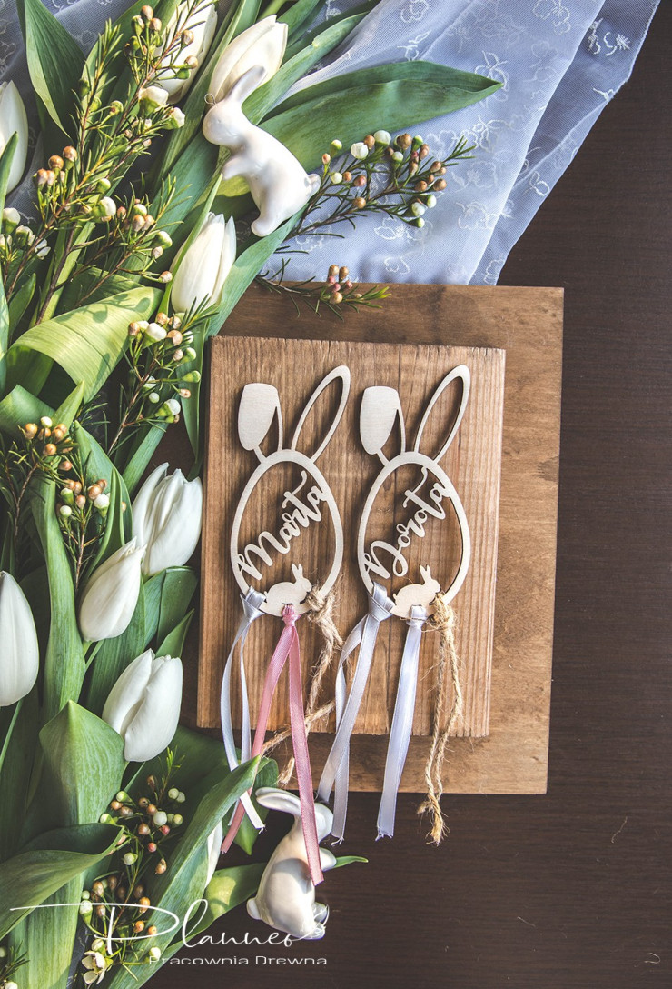 Winietka z imieniem na Wielkanoc