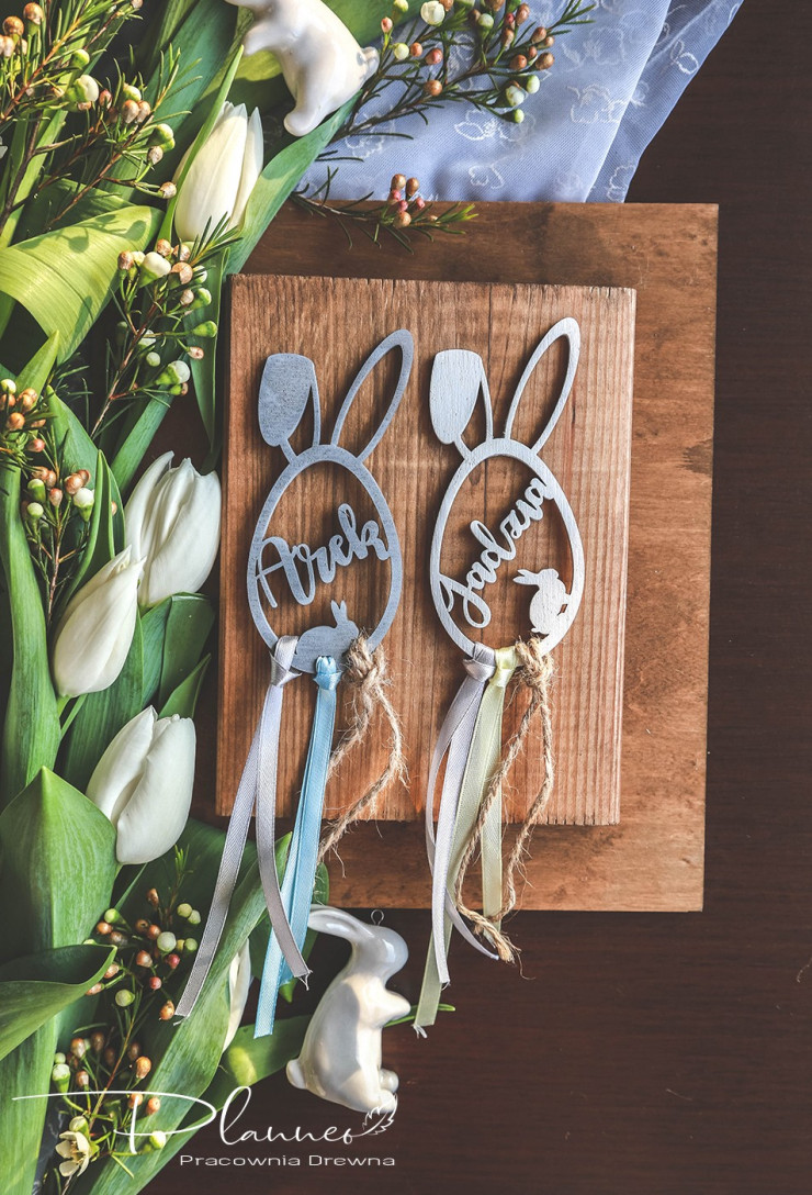 Winietka z imieniem na Wielkanoc