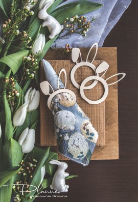 Obręcze na serwetki uszy królika