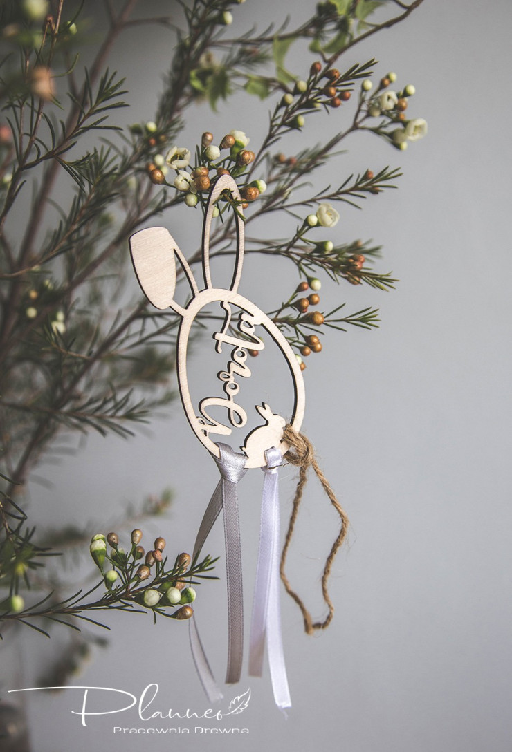 Winietka z imieniem na Wielkanoc