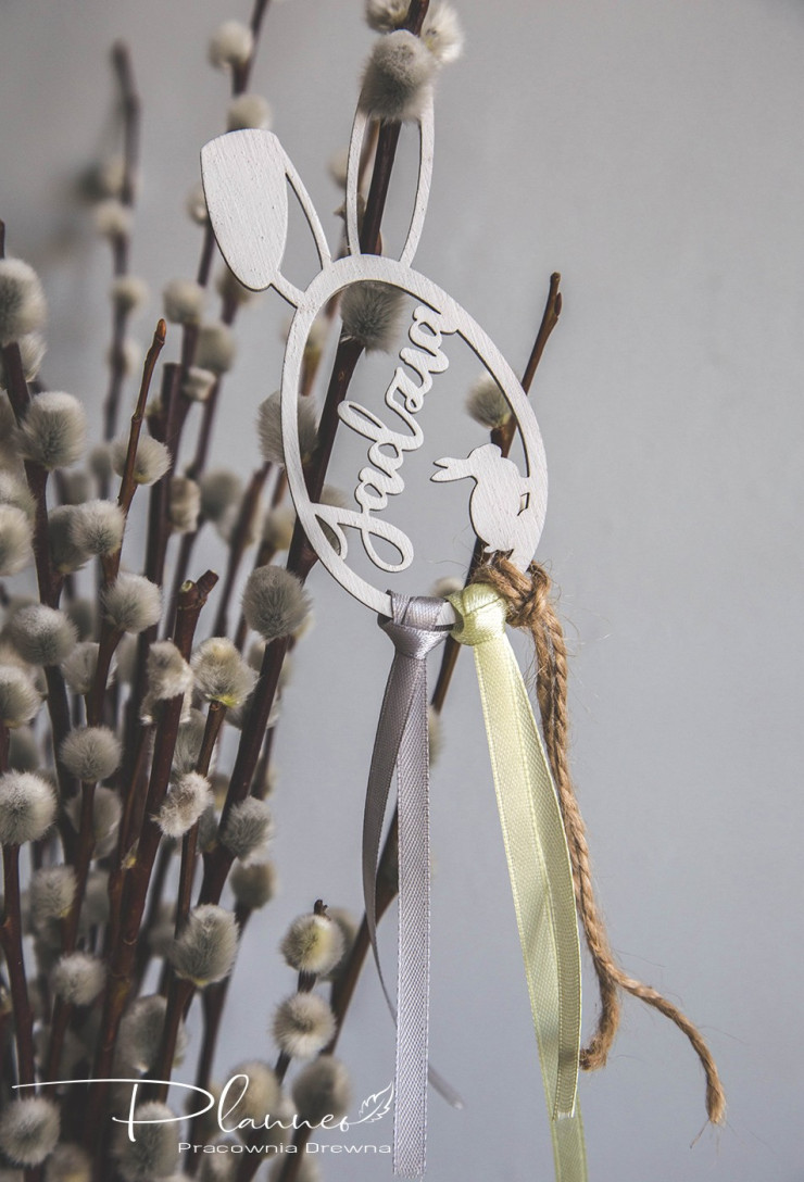 Winietka z imieniem na Wielkanoc