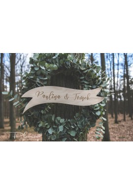 Wstęga grawerowana na wesele