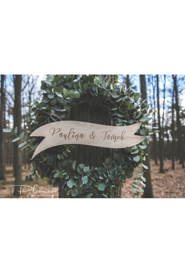 Wstęga grawerowana na wesele