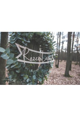 Drewniana wstęga Razem lepiej