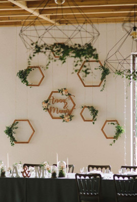 Drewniana obręcz imiona Pary Młodej