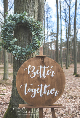 Tablica powitalna drewniana