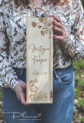 Grawerowana skrzynka na wino