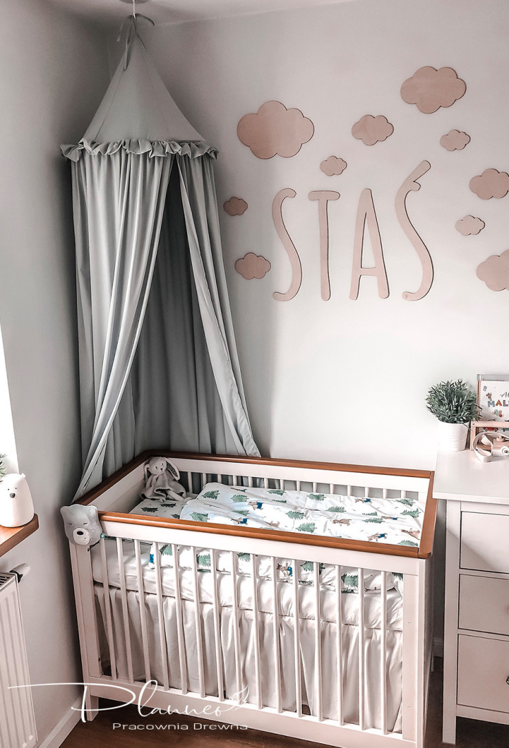 Chmurki do literek na ścianę