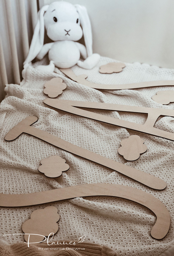 Chmurki do literek na ścianę