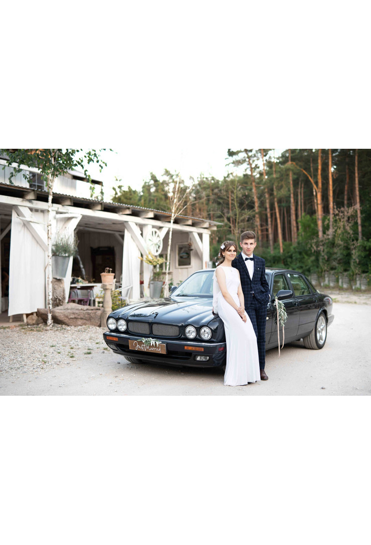 Tablica rejestracyjna Just Married rustykalna