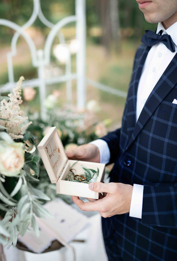 Pudełko na  ślubne obrączki