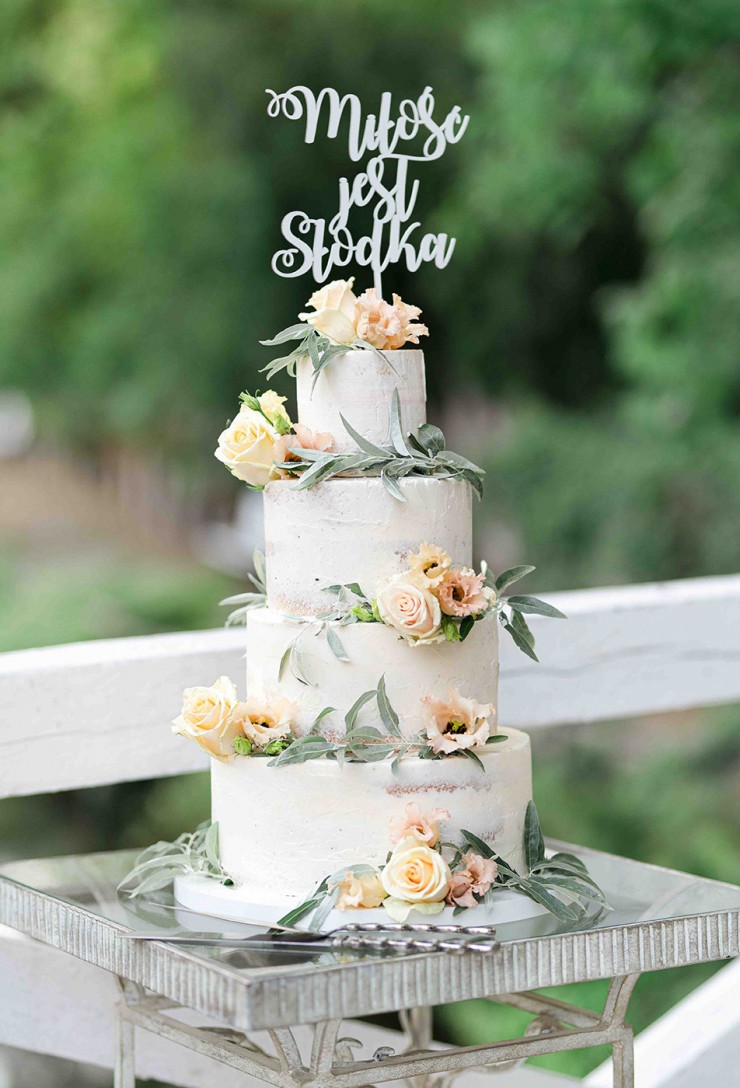 Topper Miłość jest słodka na torcie