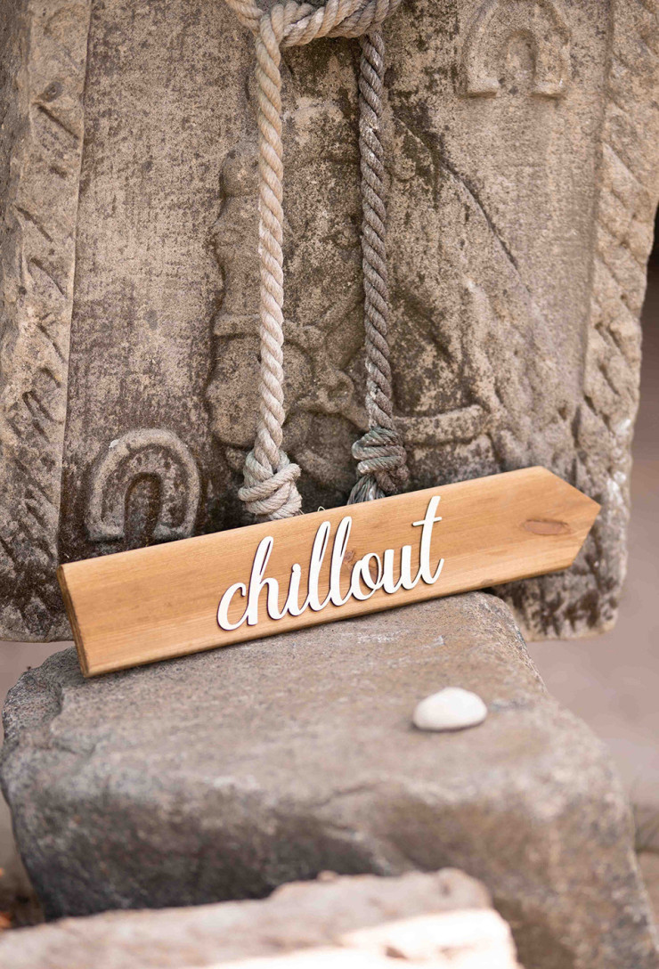 Drogowskaz drewniany weselny