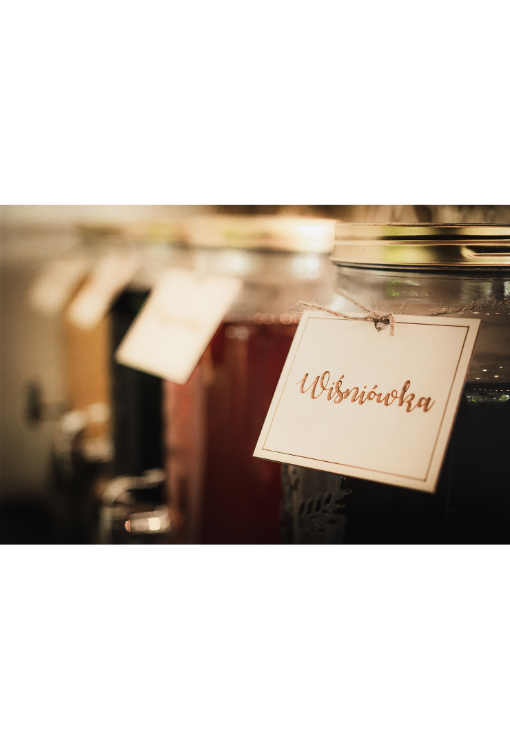 Drewniana etykietka na ślub