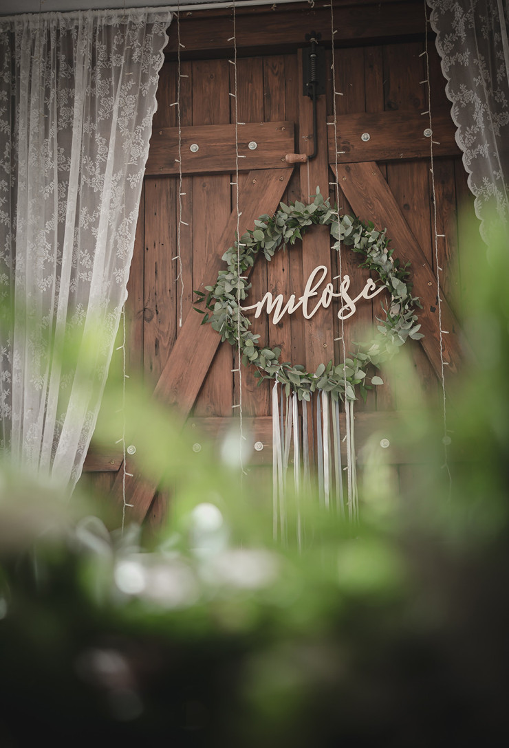 Koło Miłość z drewna