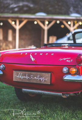 Tablica rejestracyjna z imionami drewniana