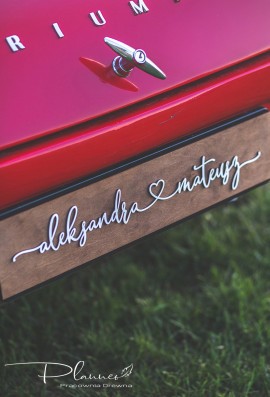 Tablica rejestracyjna z imionami rustykalna