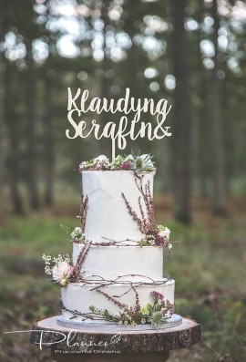 Drewniany topper Fantazja z imionami