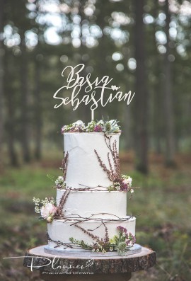 Topper imiona serduszka