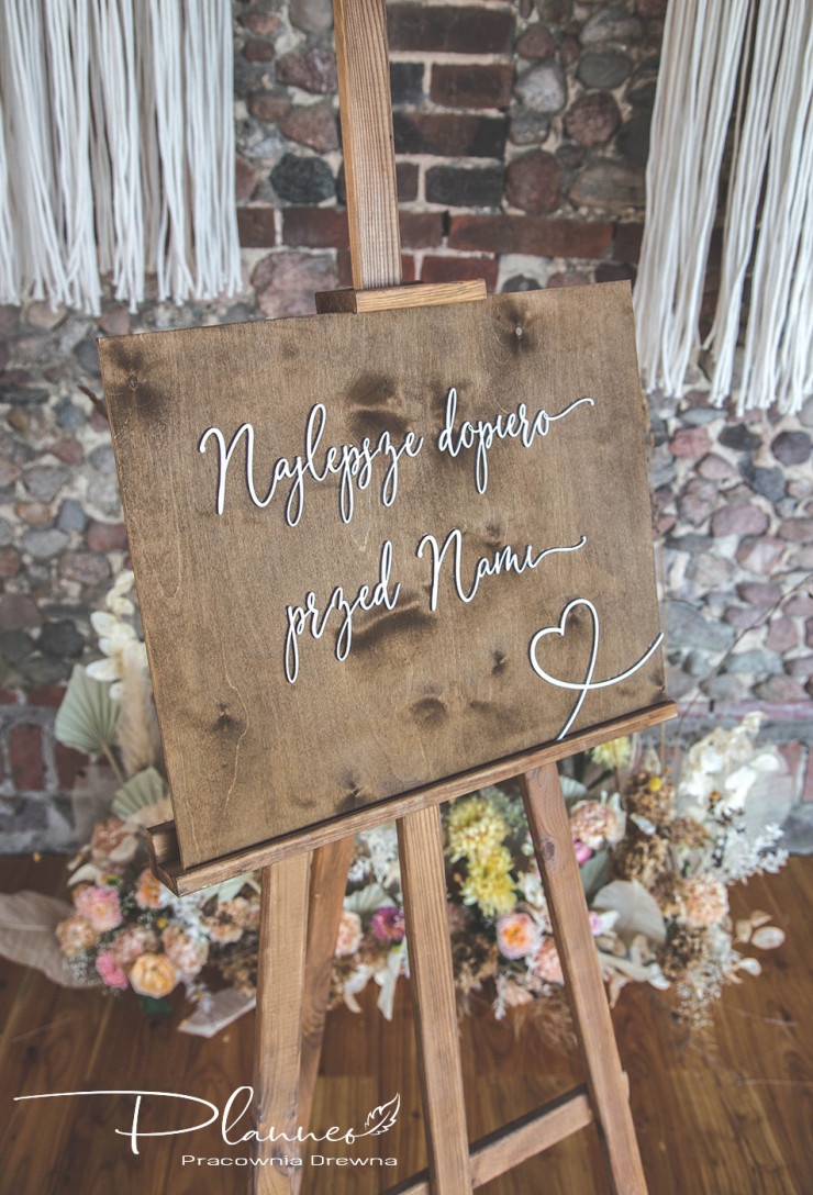 Tablica powitalna drewniana