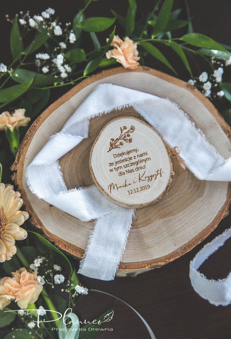 Grawerowane podziękowanie dla gości magnes
