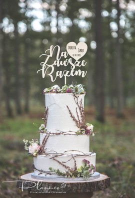 Drewniany topper Na Zawsze Razem