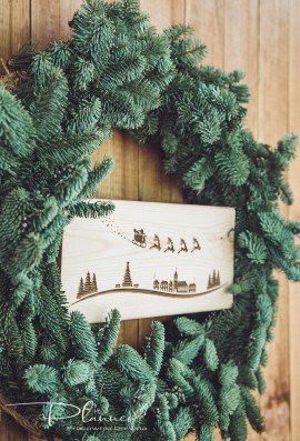 Drewniana deska grawerowana