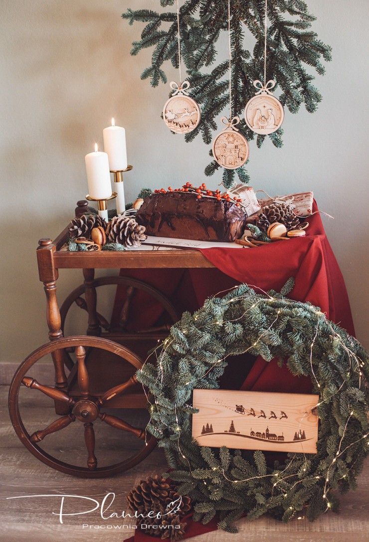 Deska z motywem świąt