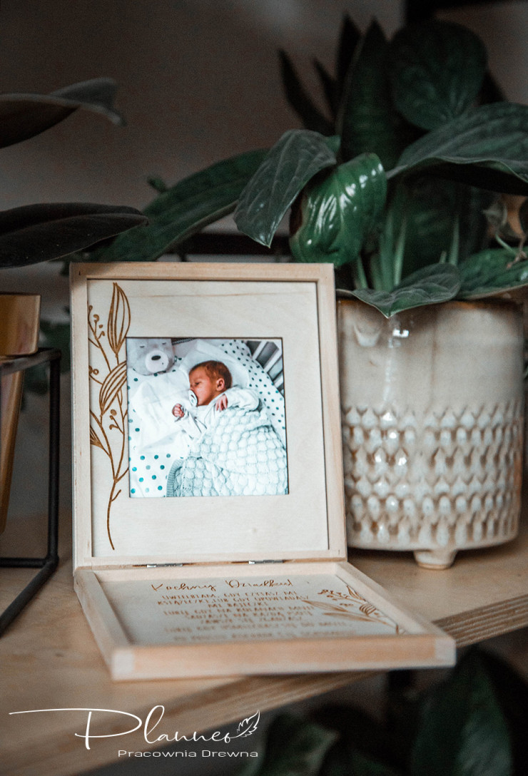 Drewniana szkatułka dla Babci i Dziadka