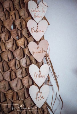 Drewniane serca dla Babci i Dziadka