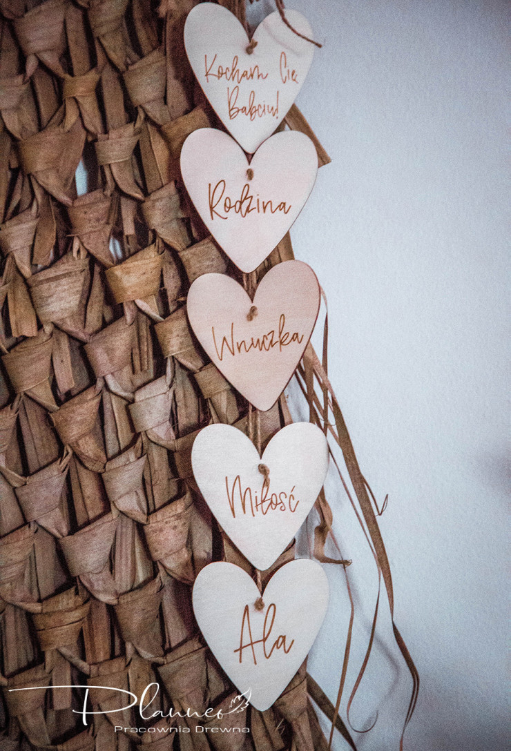 Drewniane serca dla Babci i Dziadka