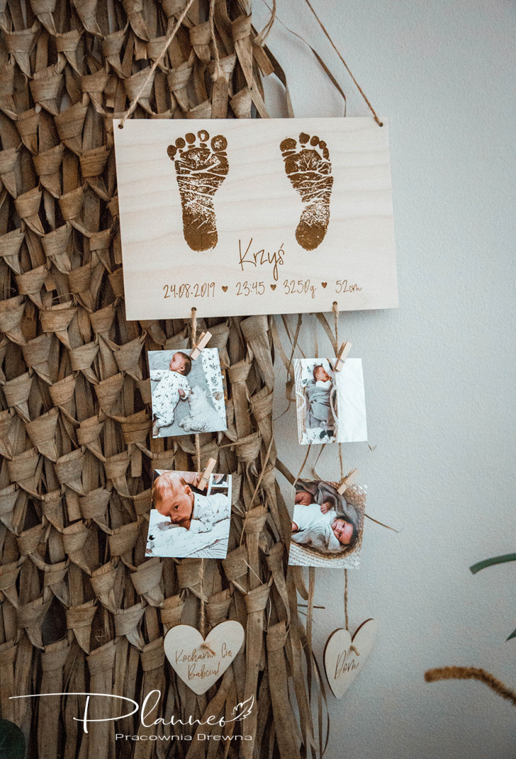 Deseczka z odciskiem stóp