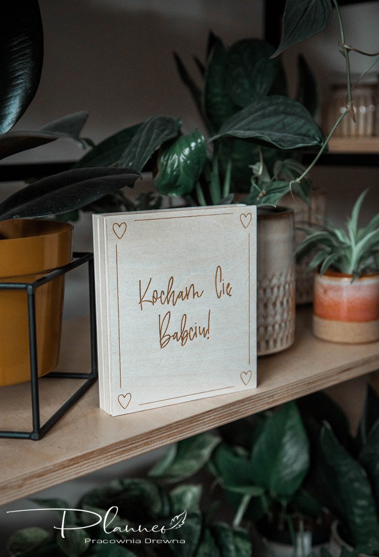 Drewniana szkatułka dla Dziadków