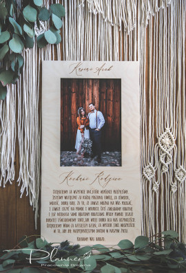 Drewniane grawerowane podziękowania dla Rodziców