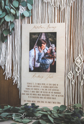 Drewniane grawerowane podziękowania dla Rodziców