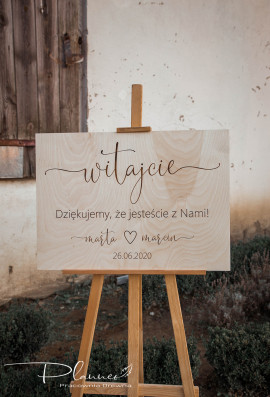 Tablica powitalna weselna