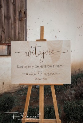 Tablica powitalna weselna